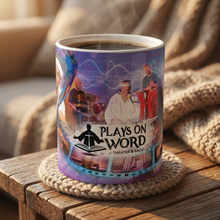 Load image into Gallery viewer, Plays On Word Theater &amp; Radio Ceramic Mug — 11oz/15oz