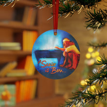 Load image into Gallery viewer, POW! &quot;A Savior Is Born&quot; — Luke 2:11 &quot;Christmas Joe&quot; Metal Ornament (Circle)