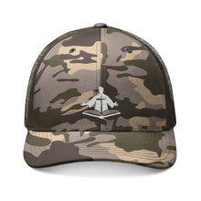 Load image into Gallery viewer, POW! Camouflage Trucker Hat - Embroidered "Plays On Word" Icon Logo