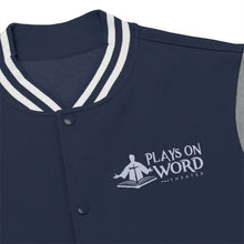 Load image into Gallery viewer, POW! Men&#39;s Varsity Jacket (Full Logo)